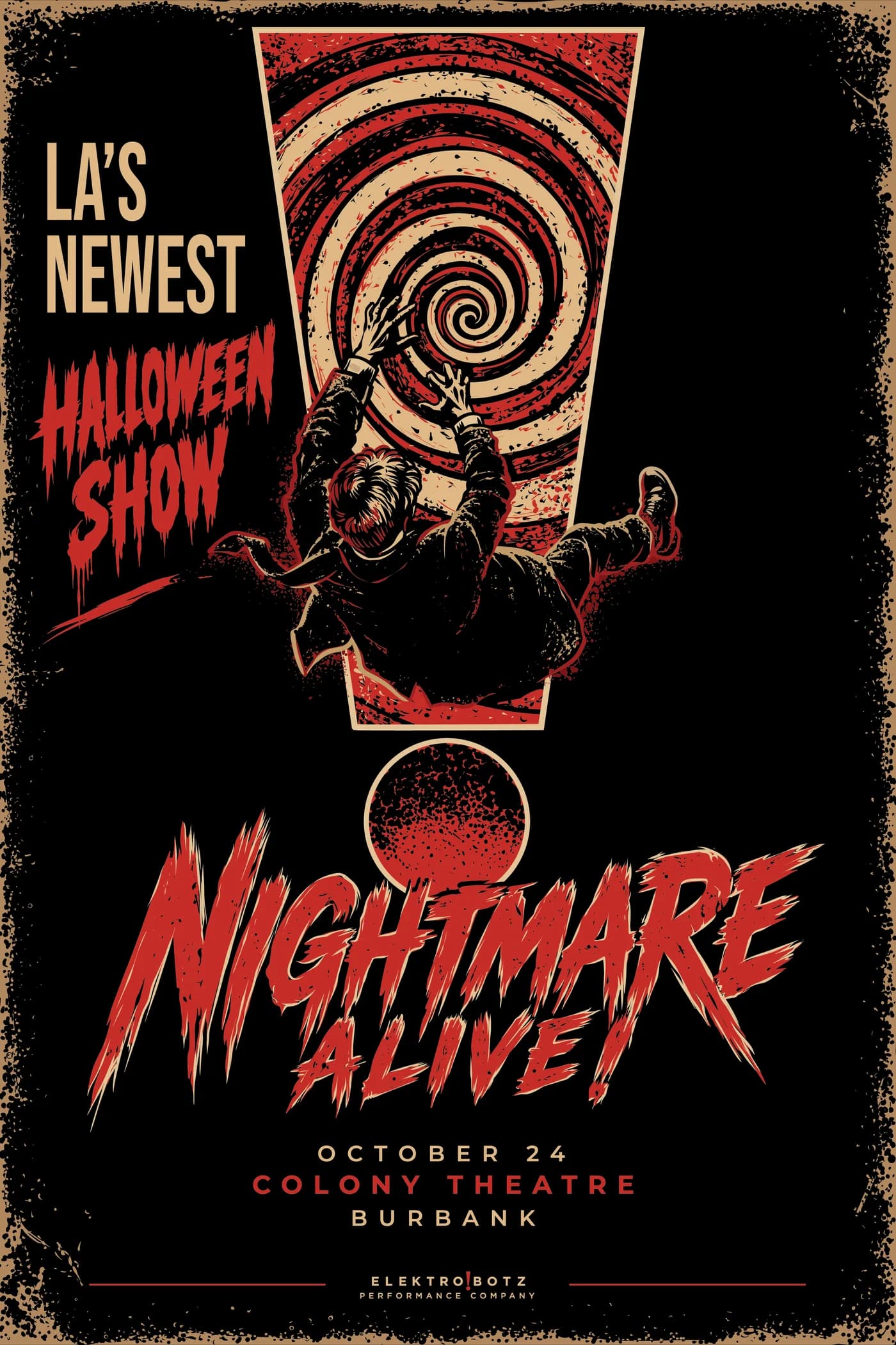 Nightmare Alive illustrated show poster